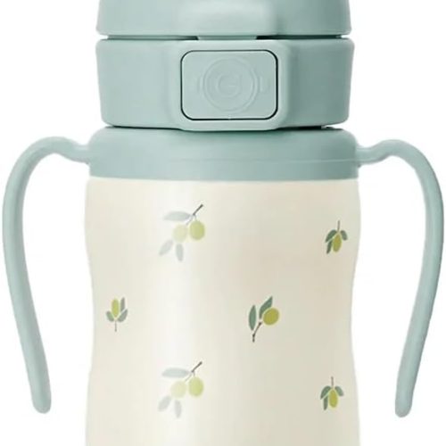 Spill Proof Toddler Cup with Flip Top Lid and Rotating Handle Insulated Cup