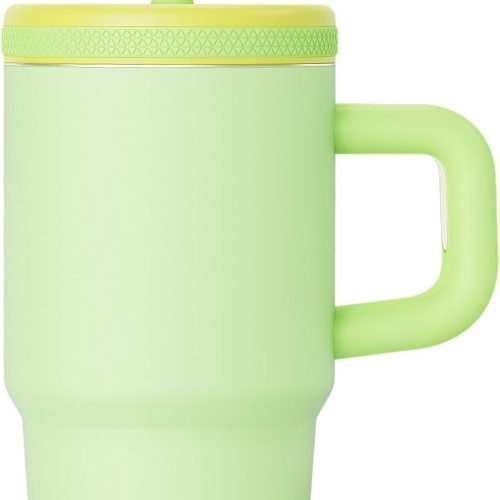 Kids Tumbler with Side Handle and Leak Proof Straw Lid Insulated Cup