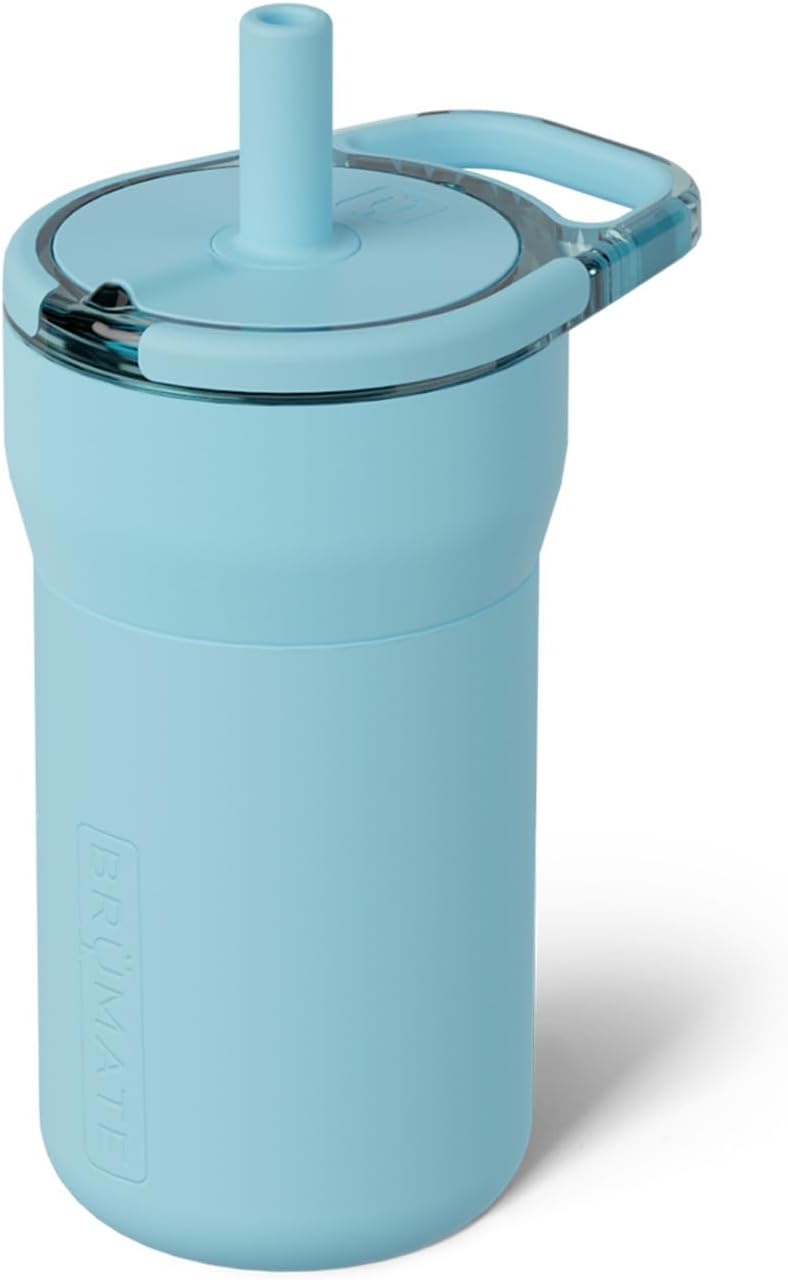 Kids Straw Tumbler with Silicone Sleeve and Locking Dial Insulated Cup