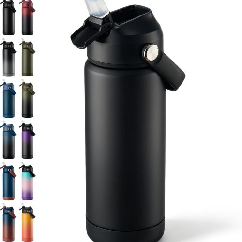 Insulated Water Bottle with Copper Coating and Silicone Nozzle Insulated Cup