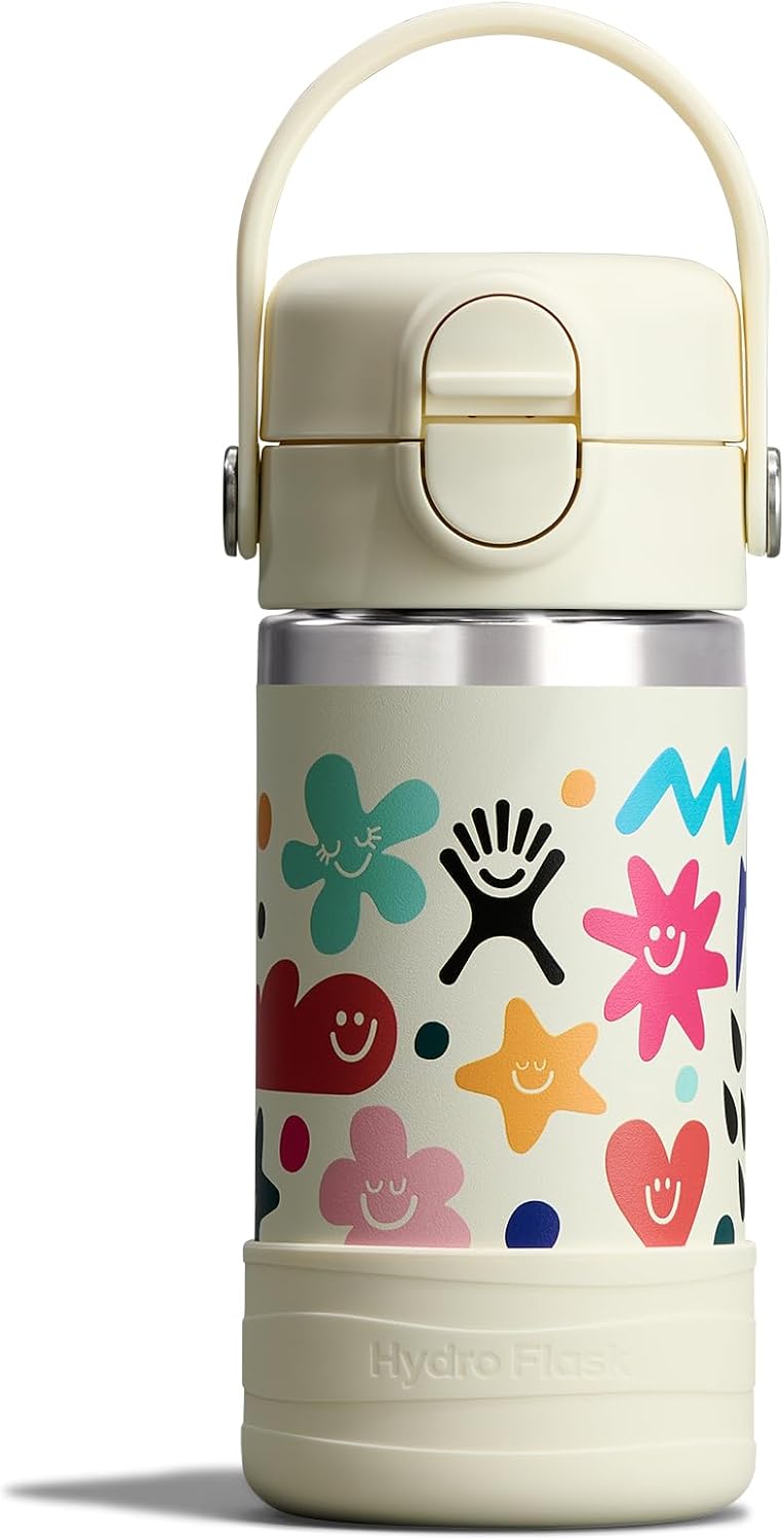 Kids Insulated Water Bottle with Straw Cap and Bottle Boot Insulated Cup