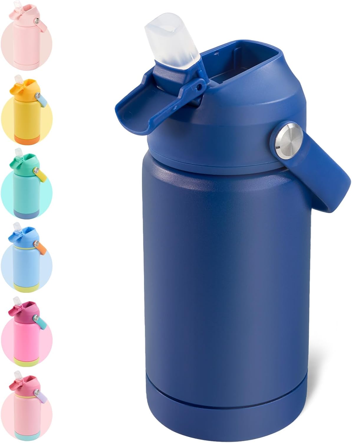 Insulated Water Bottle with Soft Strap and Silicone Base Pad Insulated Cup