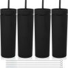 Tumbler with Thickened Rubber Ring and Soft PP Straw Insulated Cup