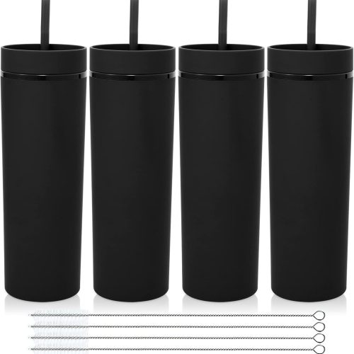 Tumbler with Thickened Rubber Ring and Soft PP Straw Insulated Cup