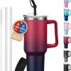 Tumbler with Triple Wall Vacuum Insulation and Ergonomic Handle Insulated Cup