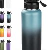 Large Insulated Water Bottle with Dual Purpose Lid Insulated Cup