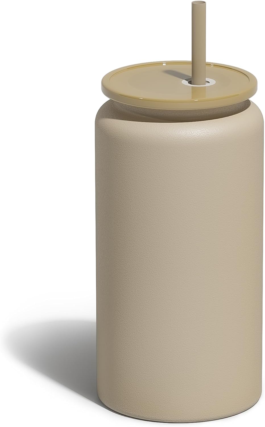 Coffee Tumbler with Textured Matte Finish and Straw Lid Insulated Cup