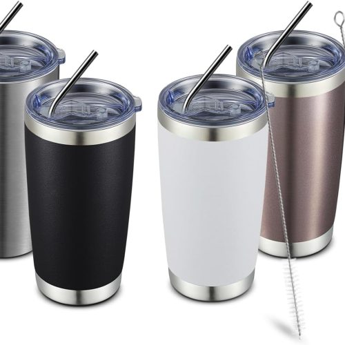 Insulated Tumbler Set with Splash Proof Slide Lid Insulated Cup