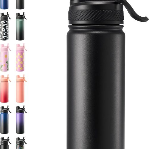 Stainless Steel Water Bottle with 2 in 1 Lid and Straw Insulated Cup