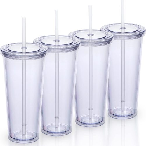 Travel Tumbler with Double Wall Insulation and BPA Free Acrylic Insulated Cup