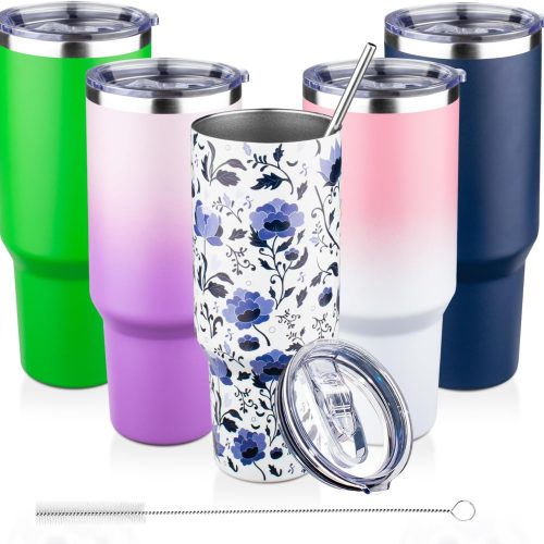 Insulated Tumbler with Powder Coated Design and Leak Proof Lid Insulated Cup