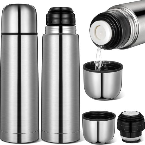 Stainless Steel Thermal Bottle Set with Multipurpose Lid Insulated Cup